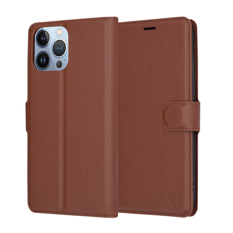Futrola za Apple iPhone 13 Pro Max, Techsuit, Leather Folio, Braon
