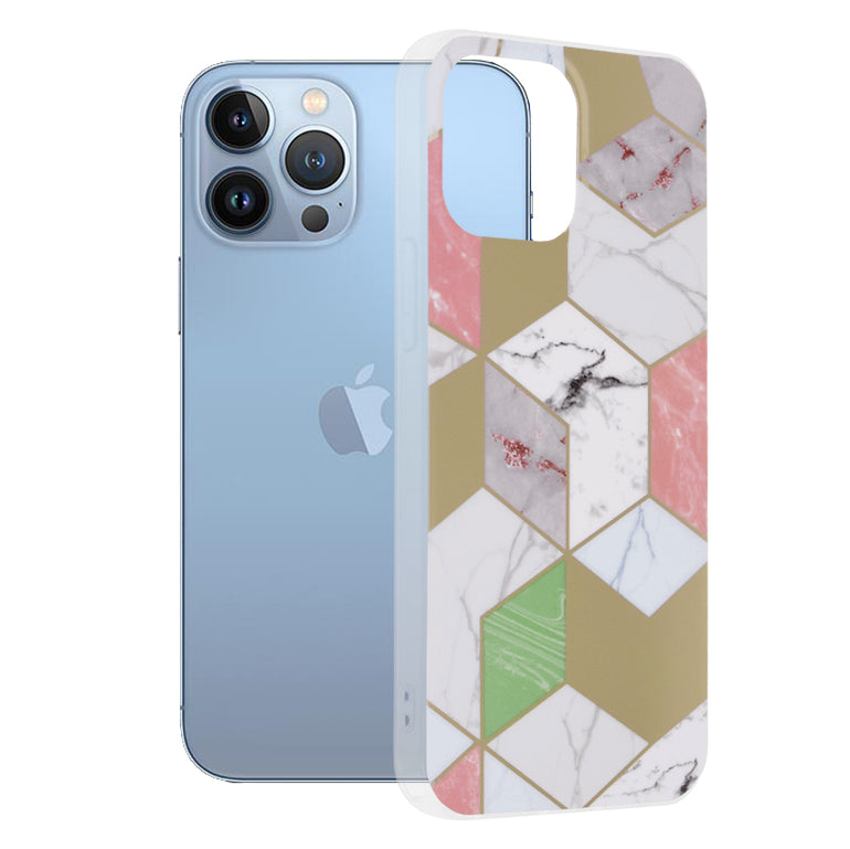 Futrola za Apple iPhone 13 Pro Max, Techsuit, Marble, Ljubičasta