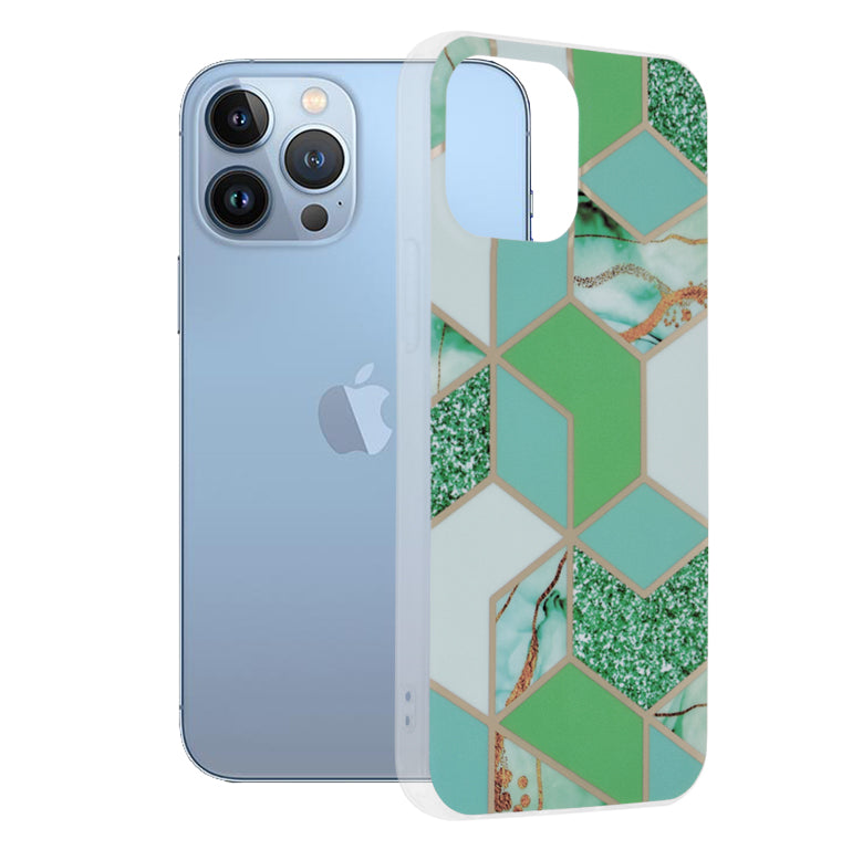 Futrola za Apple iPhone 13 Pro Max, Techsuit, Marble, Zelena