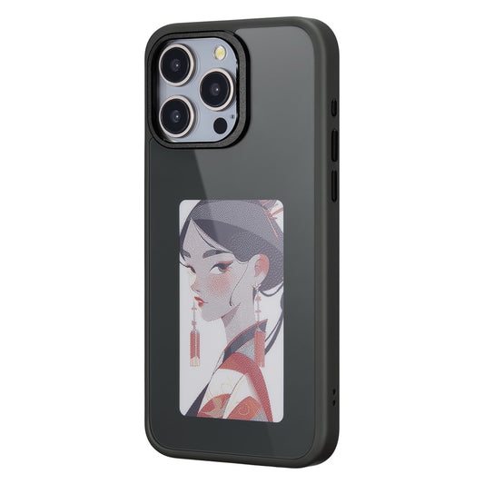 Futrola za Apple iPhone 14 Pro Max, OEM, Prilagođeni E-Ink ekran, Crna