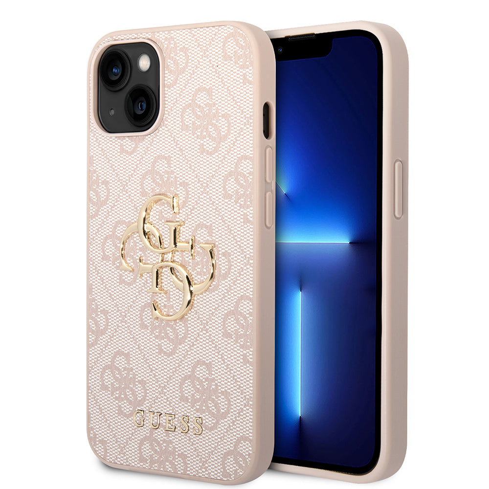 Futrola za Apple iPhone 14, Guess, 4G Metal Logo, Roze