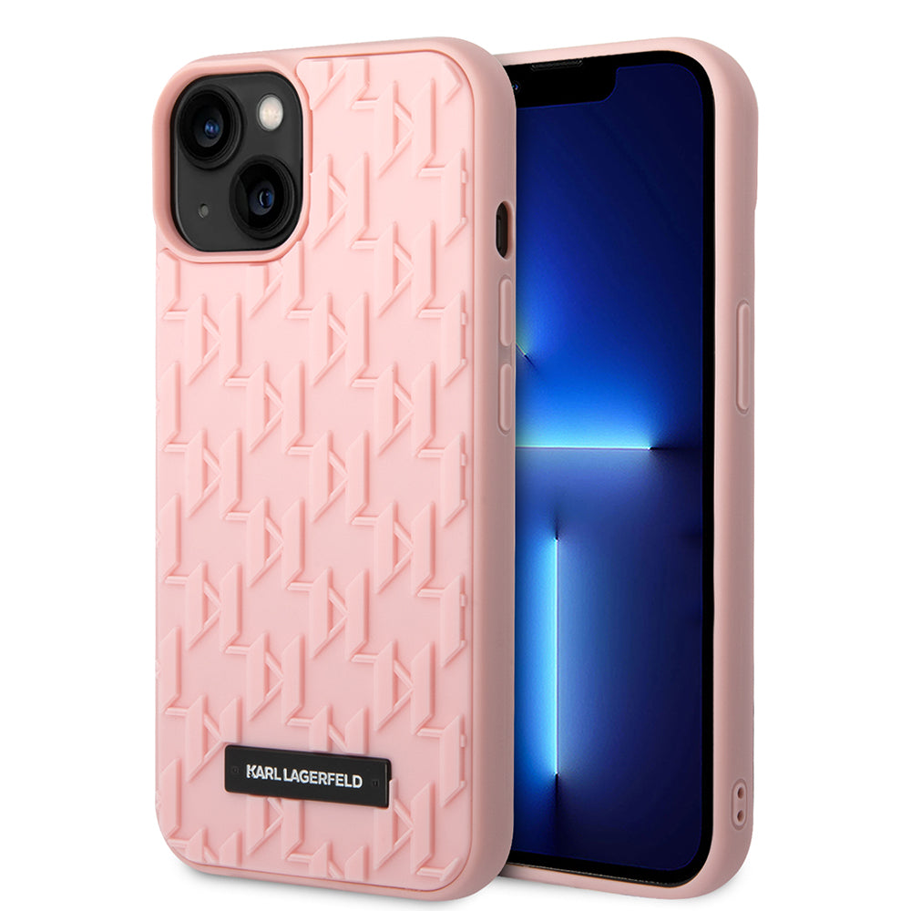 Futrola za Apple iPhone 14 Plus, Karl Lagerfeld, 3D Monogram, Roze
