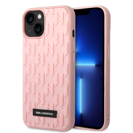 Futrola za Apple iPhone 14 Plus, Karl Lagerfeld, 3D Monogram, Roze