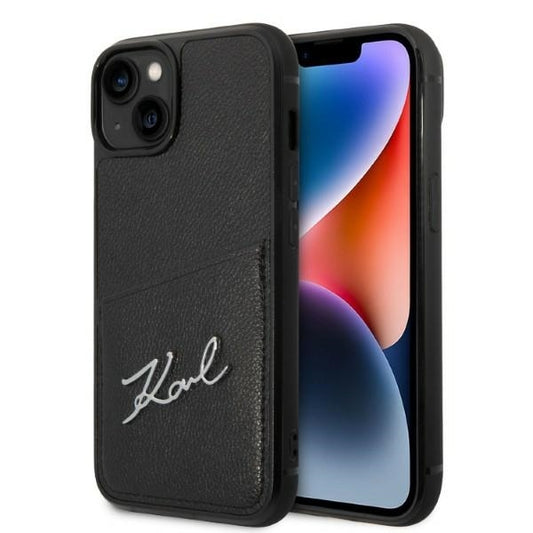 Futrola za Apple iPhone 14 Plus, Karl Lagerfeld, Cardslots Signature Logo, Crna