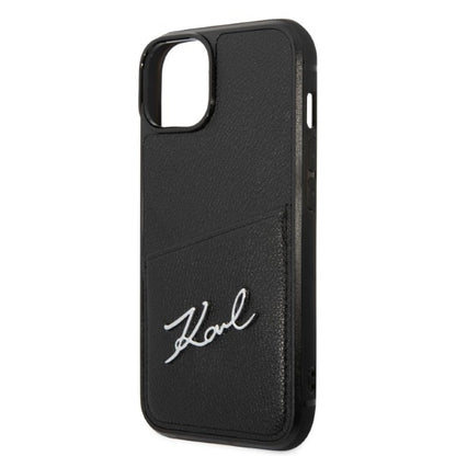 Futrola za Apple iPhone 14 Plus, Karl Lagerfeld, Cardslots Signature Logo, Crna