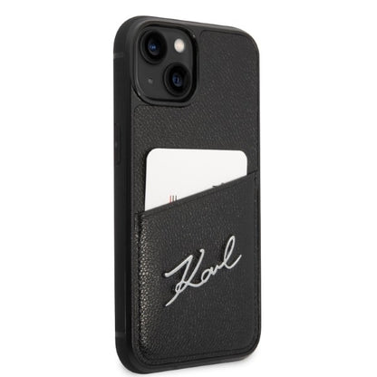 Futrola za Apple iPhone 14 Plus, Karl Lagerfeld, Cardslots Signature Logo, Crna