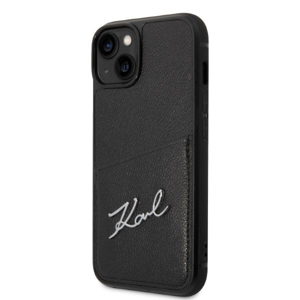 Futrola za Apple iPhone 14 Plus, Karl Lagerfeld, Cardslots Signature Logo, Crna