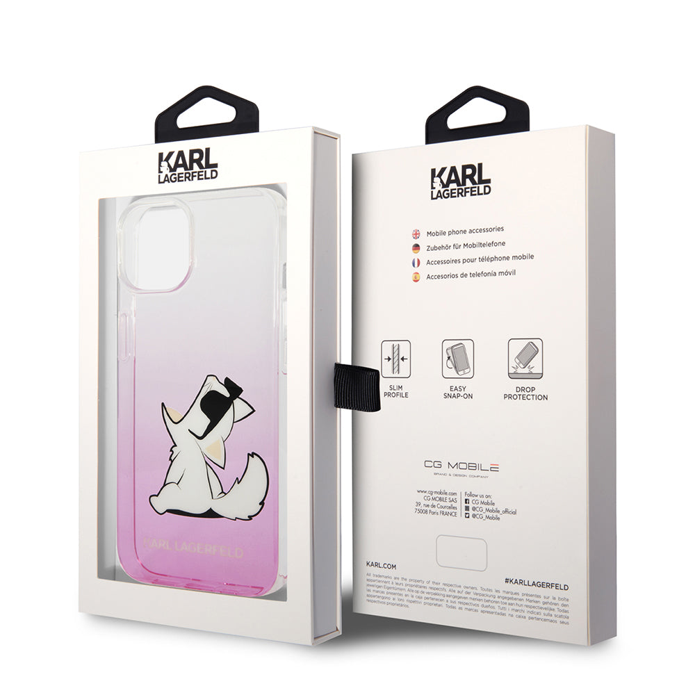 Futrola za Apple iPhone 14 Plus, Karl Lagerfeld, Choupette Fun, Roze