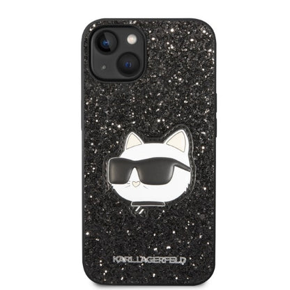 Futrola za Apple iPhone 14 Plus, Karl Lagerfeld, Glitter Choupette Patch, Crna