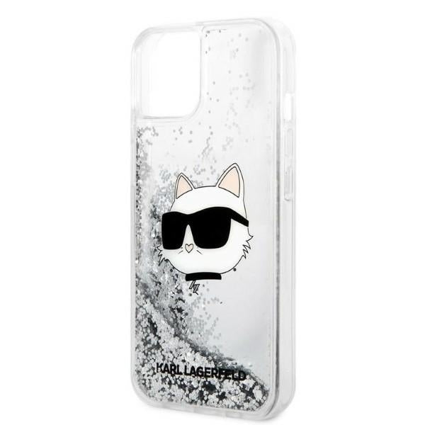Futrola za Apple iPhone 14 Plus, Karl Lagerfeld, Glitter Choupette's Head, Srebrna