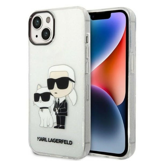 Futrola za Apple iPhone 14 Plus, Karl Lagerfeld, Glitter Karl & Choupette, Providna