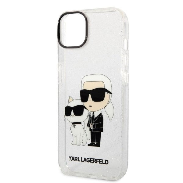 Futrola za Apple iPhone 14 Plus, Karl Lagerfeld, Glitter Karl & Choupette, Providna