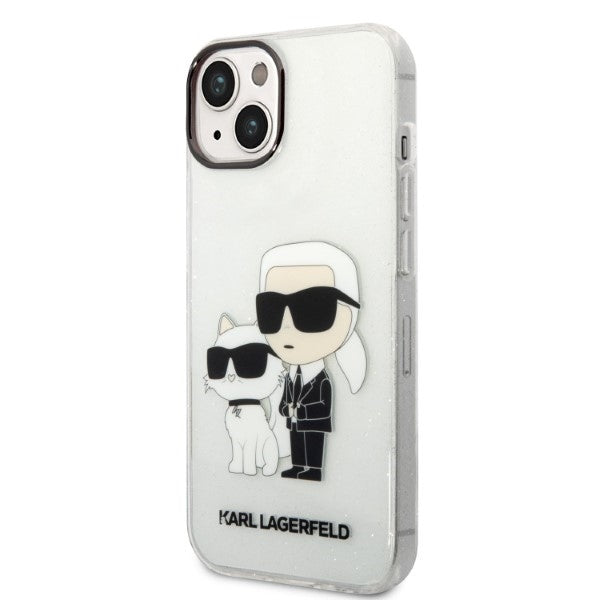 Futrola za Apple iPhone 14 Plus, Karl Lagerfeld, Glitter Karl & Choupette, Providna