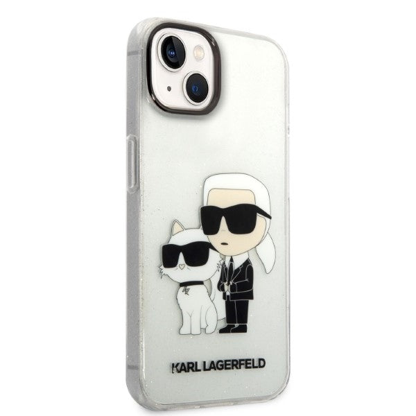 Futrola za Apple iPhone 14 Plus, Karl Lagerfeld, Glitter Karl & Choupette, Providna