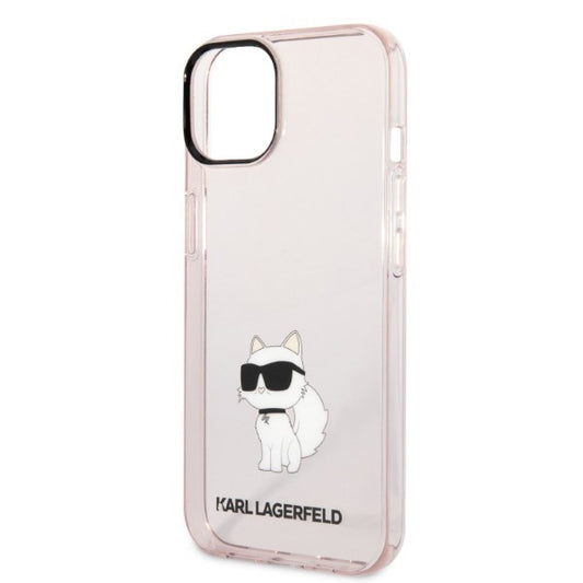 Futrola za Apple iPhone 14 Plus, Karl Lagerfeld, Ikonik Choupette, Roze