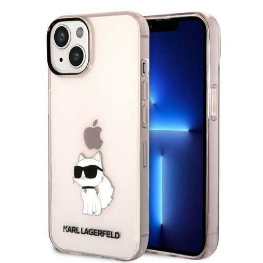 Futrola za Apple iPhone 14 Plus, Karl Lagerfeld, Ikonik Choupette, Roze