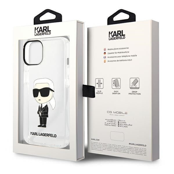 Futrola za Apple iPhone 14 Plus, Karl Lagerfeld, Ikonik Karl, Providna