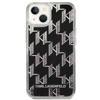 Futrola za Apple iPhone 14 Plus, Karl Lagerfeld, Liquid Glitter Monogram, Crna
