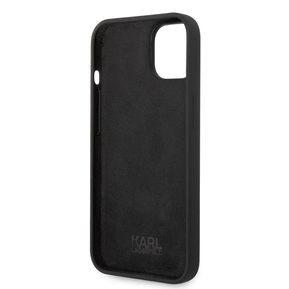 Futrola za Apple iPhone 14 Plus, Karl Lagerfeld, Silikonska Karl's Head, Crna