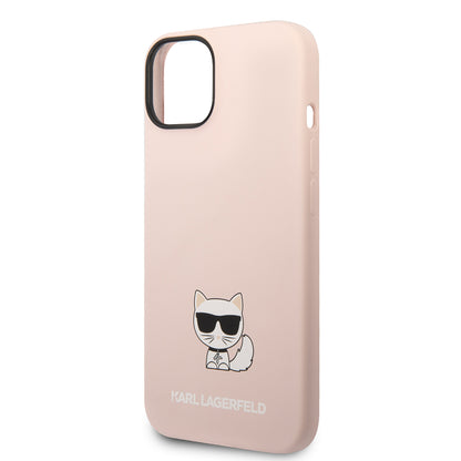 Futrola za Apple iPhone 14 Plus, Karl Lagerfeld, Silicone Body Choupette, Roze