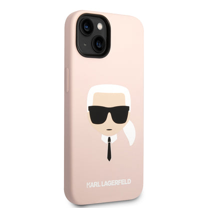 Futrola za Apple iPhone 14 Plus, Karl Lagerfeld, Silicone Karl's Head, Roze