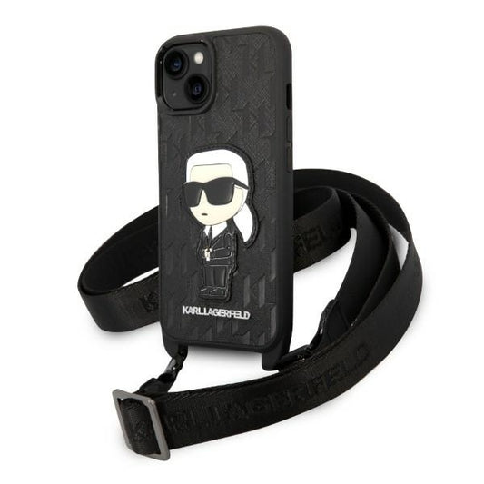 Futrola za Apple iPhone 14 Plus, Karl Lagerfeld, Monogram Ikonik Karl, Bela