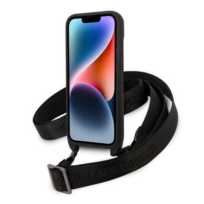 Futrola za Apple iPhone 14 Plus, Karl Lagerfeld, Monogram Ikonik Karl, Bela