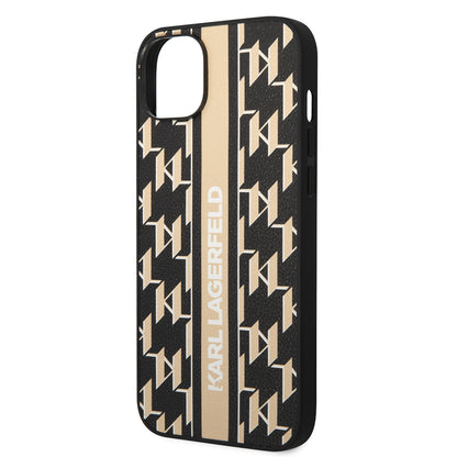 Futrola za Apple iPhone 14 Plus, Karl Lagerfeld, Monogram Stripe, Braon