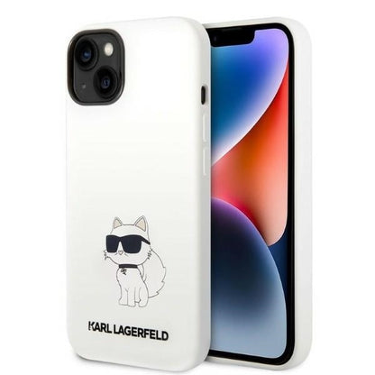 Futrola za Apple iPhone 14 Plus, Karl Lagerfeld, Silicone Choupette, Bela