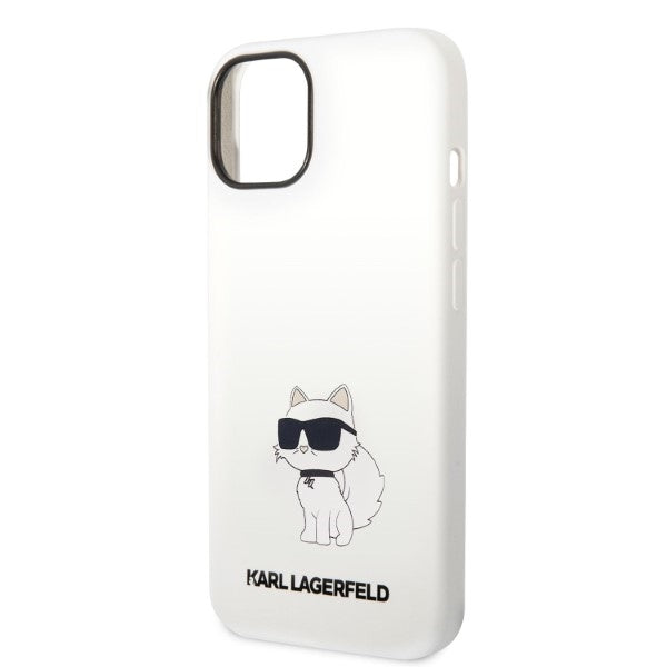 Futrola za Apple iPhone 14 Plus, Karl Lagerfeld, Silicone Choupette, Bela