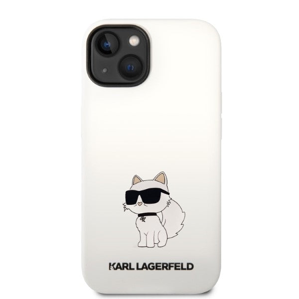 Futrola za Apple iPhone 14 Plus, Karl Lagerfeld, Silicone Choupette, Bela