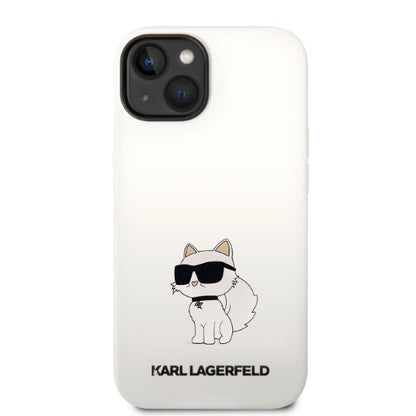 Futrola za Apple iPhone 14 Plus, Karl Lagerfeld, Silicone Choupette, Bela