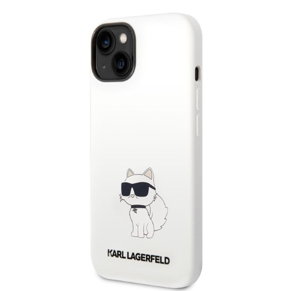Futrola za Apple iPhone 14 Plus, Karl Lagerfeld, Silicone Choupette, Bela
