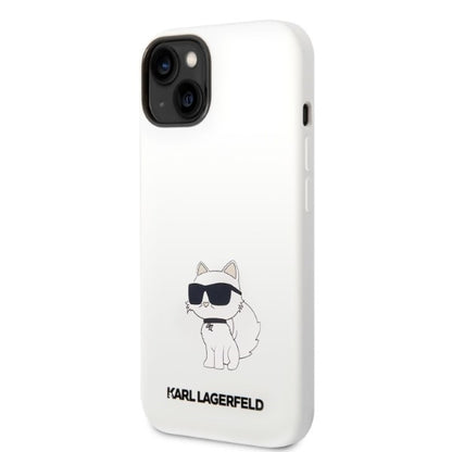 Futrola za Apple iPhone 14 Plus, Karl Lagerfeld, Silicone Choupette, Bela