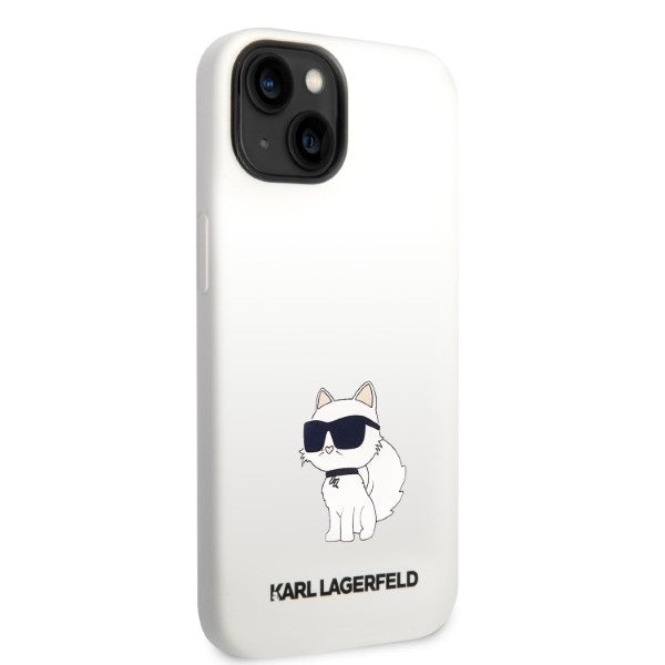 Futrola za Apple iPhone 14 Plus, Karl Lagerfeld, Silicone Choupette, Bela