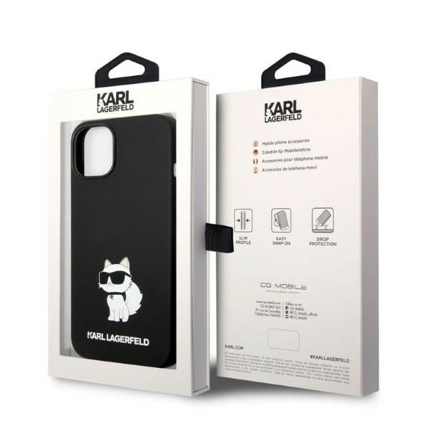 Futrola za Apple iPhone 14 Plus, Karl Lagerfeld, Silicone Choupette, Crna