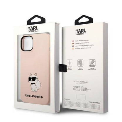 Futrola za Apple iPhone 14 Plus, Karl Lagerfeld, Silicone Choupette, Roze