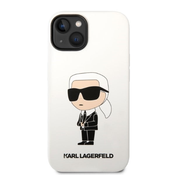Futrola za Apple iPhone 14 Plus, Karl Lagerfeld, Silicone Ikonik Karl, Bela