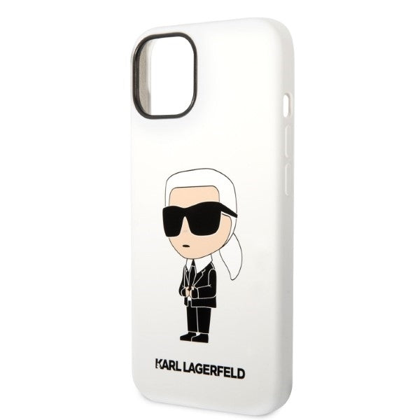 Futrola za Apple iPhone 14 Plus, Karl Lagerfeld, Silicone Ikonik Karl, Bela