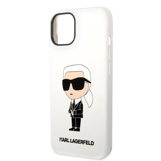 Futrola za Apple iPhone 14 Plus, Karl Lagerfeld, Silicone Ikonik Karl, Bela
