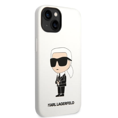 Futrola za Apple iPhone 14 Plus, Karl Lagerfeld, Silicone Ikonik Karl, Bela