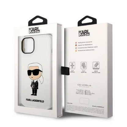Futrola za Apple iPhone 14 Plus, Karl Lagerfeld, Silicone Ikonik Karl, Bela