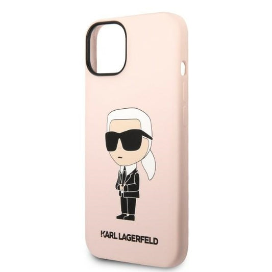 Futrola za Apple iPhone 14 Plus, Karl Lagerfeld, Silicone Ikonik Karl, Roze