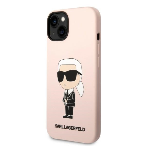 Futrola za Apple iPhone 14 Plus, Karl Lagerfeld, Silicone Ikonik Karl, Roze