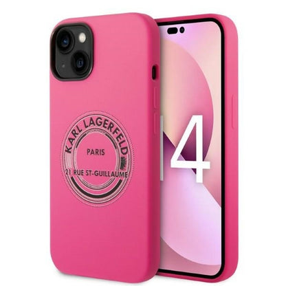 Futrola za Apple iPhone 14 Plus, Karl Lagerfeld, Silikonska RSG, Roze