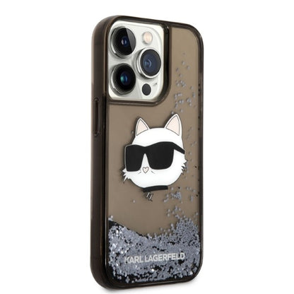 Futrola za Apple iPhone 14 Pro, Karl Lagerfeld, Glitter Choupette's Head, Crna