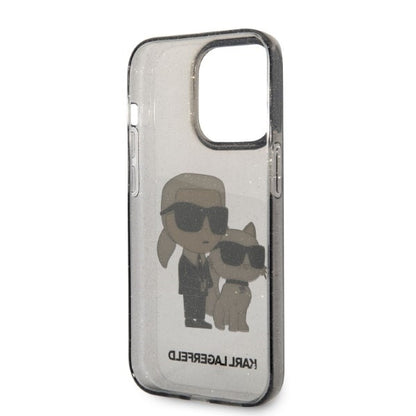 Futrola za Apple iPhone 14 Pro, Karl Lagerfeld, Glitter Karl & Choupette, Crna