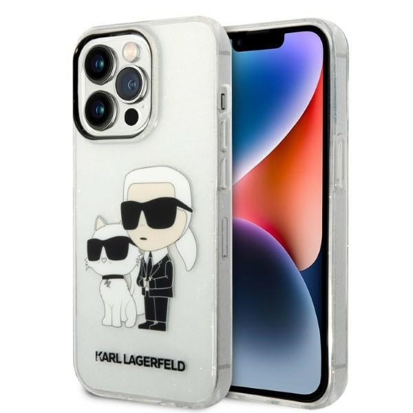Futrola za Apple iPhone 14 Pro, Karl Lagerfeld, Glitter Karl & Choupette, Transparentna
