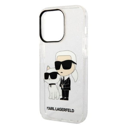 Futrola za Apple iPhone 14 Pro, Karl Lagerfeld, Glitter Karl & Choupette, Transparentna