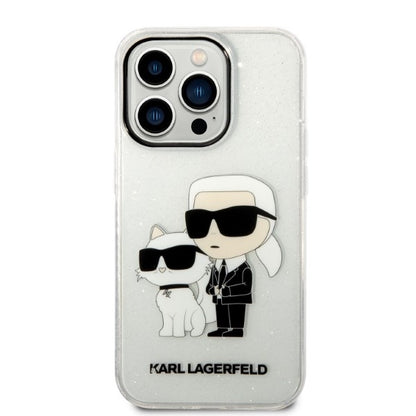 Futrola za Apple iPhone 14 Pro, Karl Lagerfeld, Glitter Karl & Choupette, Transparentna